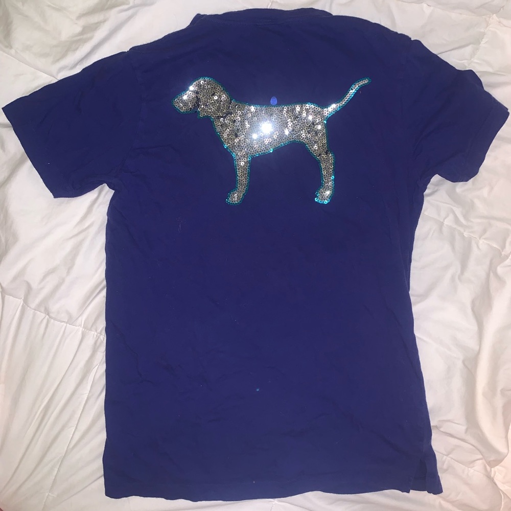 Victoria’s Secret PINK Blue Sequin Shirt